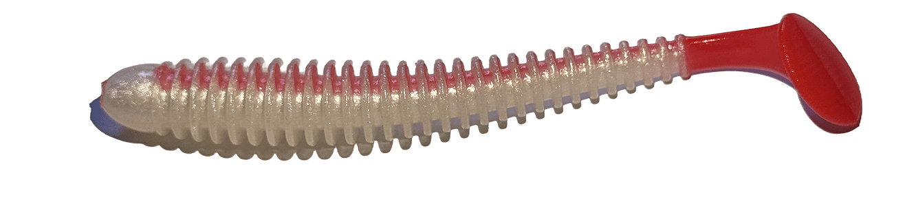 HM Fat Ribbed - White + Red tail